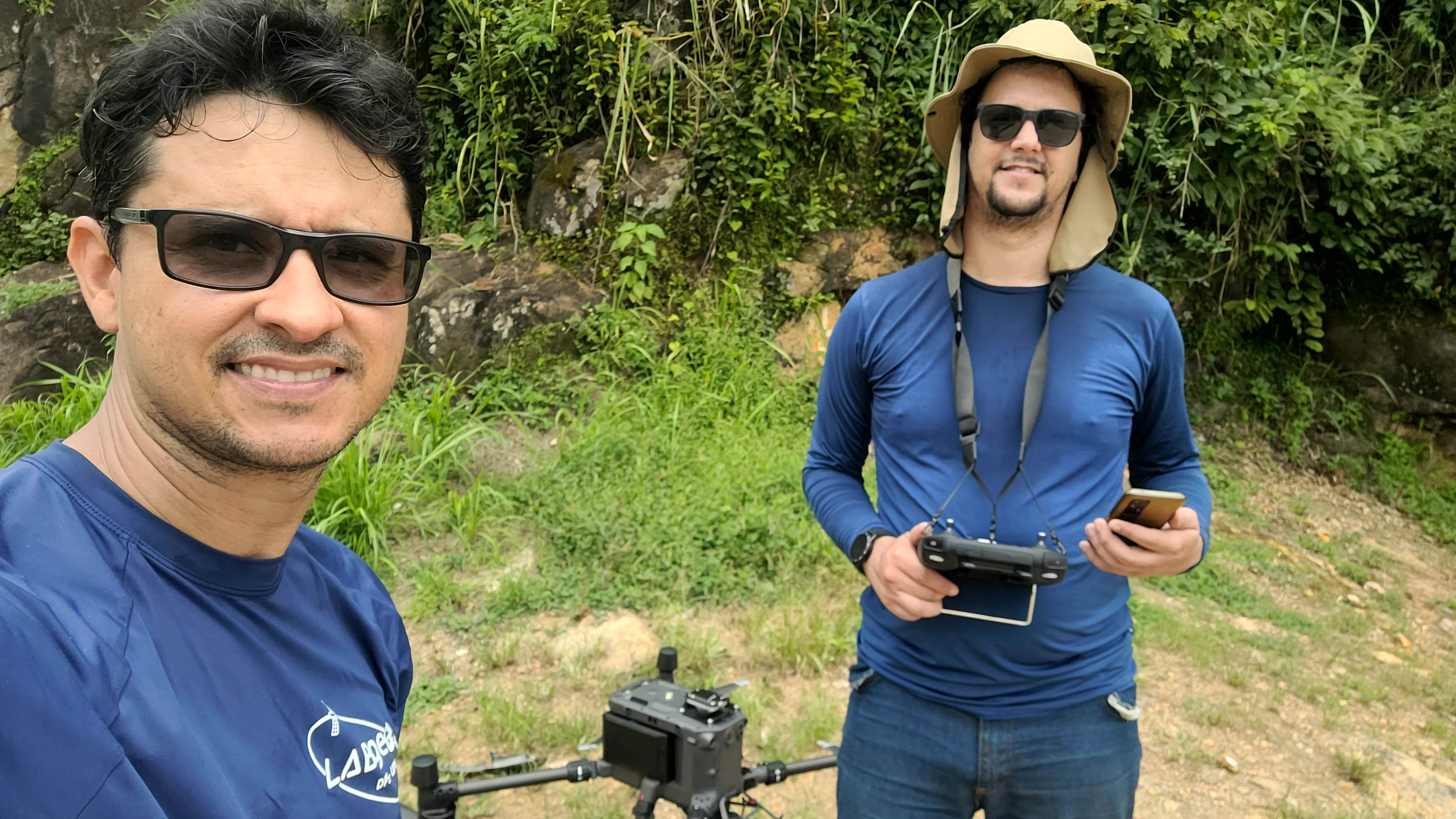 Drone Matrice 300 utilizado nos sobrevoos dos pontos de coleta de água.